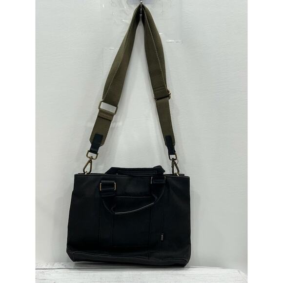 Feed Project Womens Crossbody Bag Minimalist Handbag Tote Zipper Closure Black - Picture 3 of 10